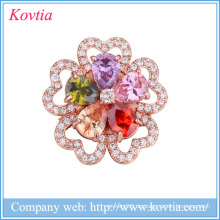 Hochzeit Rhinestone Blume Broschen Frauen Kleider Broschen China Lieferanten Yiwu Schmuck